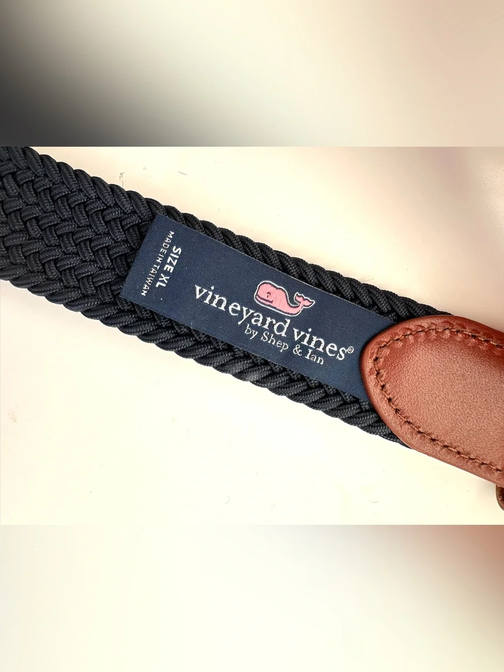 Vineyard Vines Boys XL Belt Woven Bungee Stretch Heritage Nautical Navy Blue NWT